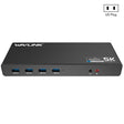 Wavlink UG69DK1 5K Type-C Dual Display USB 3.0 Video Gigabit Ethernet HDMI Docking Station, Plug:US Plug - free shipping - PMC TechLife - Order now!