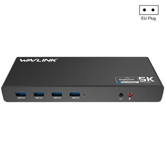 Wavlink UG69DK1 5K Type-C Dual Display USB 3.0 Video Gigabit Ethernet HDMI Docking Station, Plug:EU Plug - free shipping - PMC Jewellery - Order now!