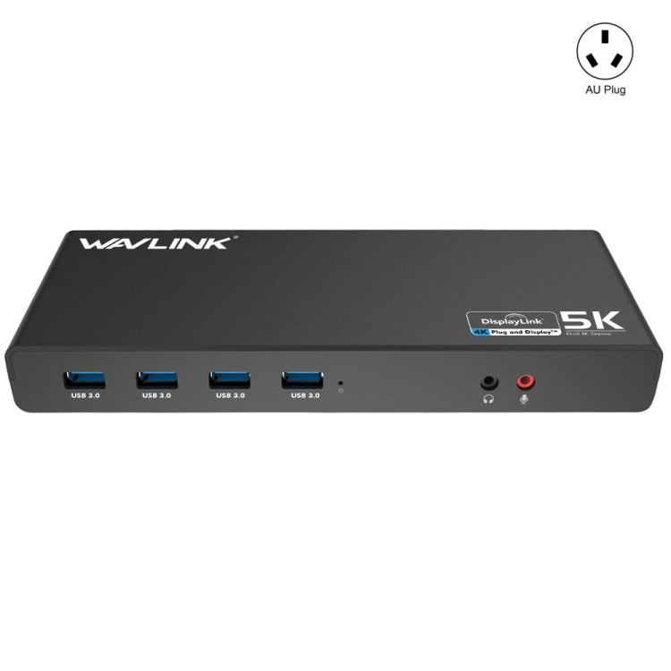 Wavlink UG69DK1 5K Type-C Dual Display USB 3.0 Video Gigabit Ethernet HDMI Docking Station, Plug:AU Plug - free shipping - PMC Jewellery - Order now!
