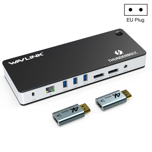 Wavlink UTD21H 60W Host Charging Thunderbolt 3 Docking Station 4K Dual Display 11 in 1 Ports, Plug:EU Plug - free shipping - PMC Jewellery - Order now!