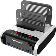 Wavlink ST336A SSD HDD Fast Offline Clone SATA  USB 3.0 External Hard Drive Case(UK Plug)