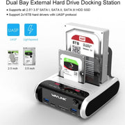 Wavlink ST336A SSD HDD Fast Offline Clone SATA  USB 3.0 External Hard Drive Case(AU Plug)