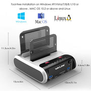 Wavlink ST336A SSD HDD Fast Offline Clone SATA  USB 3.0 External Hard Drive Case(AU Plug)