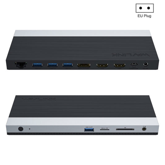 Wavlink UMD05 Display Port HDMI Port RJ45 Ethernet Triple Display MST Laptop Docking Station, Plug:EU Plug - free shipping - PMC Jewellery - Order now!