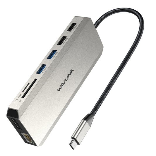 Wavlink UMD302 Type-C to Multiport Dual 4K HDMI HUB Triple Monitor 12-in-1 Laptop Docking Station - free shipping - PMC Jewellery - Order now!
