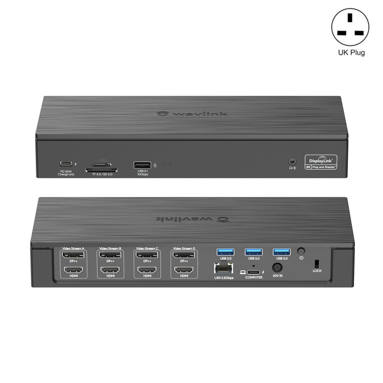 Wavlink UG69PD8 100W PD 18 in 1 Type-C Dock Compatible Type-C Universal Docking Station, Plug:UK Plug - free shipping - PMc TechLife - Order now!