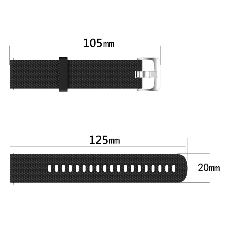 For Samsung  Galaxy Watch 4 Classic 42mm 20mm Diamond Textured Silicone Watch Band(Sky Blue) - Watch Bands by PMC TechLife | Online Shopping South Africa | PMC TechLife