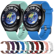 For Huawei Watch 4 Pro 22mm Diamond Textured Silicone Watch Band(Dark Grey)