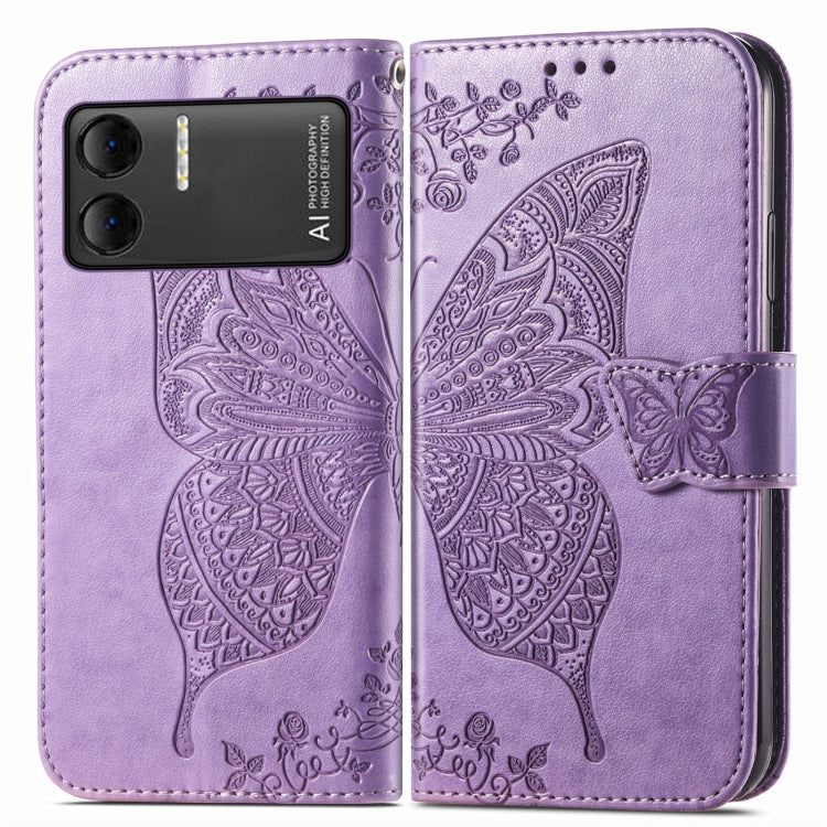 For DOOGEE X98 Pro / X98 Butterfly Love Flower Embossed Leather Phone Case(Purple) - free shipping - PMC TechLife - Order now!