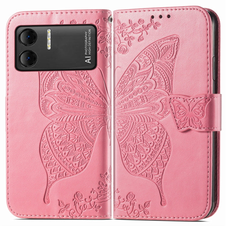 For DOOGEE X98 Pro / X98 Butterfly Love Flower Embossed Leather Phone Case(Pink) - Doogee Cases by PMC TechLife | Online Shopping South Africa | PMC TechLife | Buy Now Pay Later Mobicred