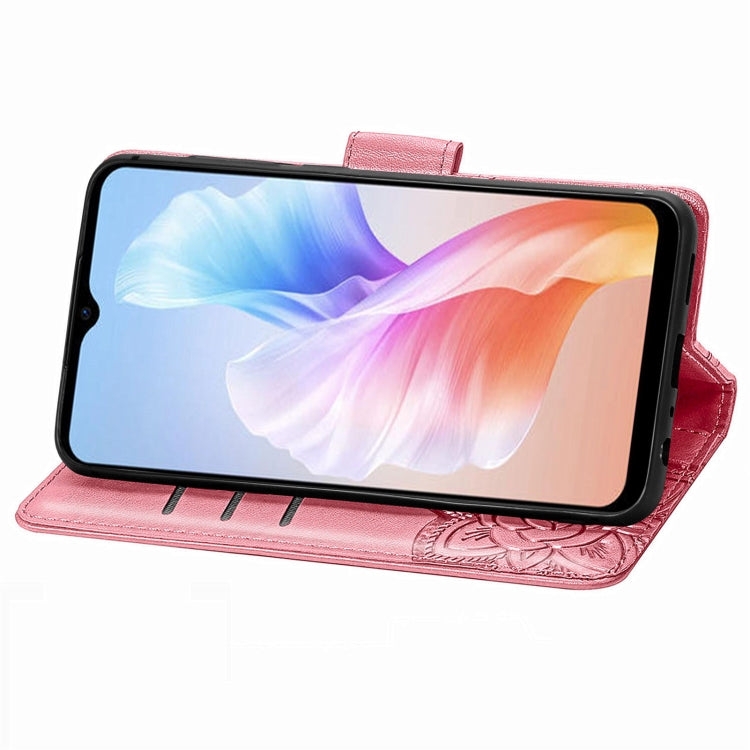 For DOOGEE X98 Pro / X98 Butterfly Love Flower Embossed Leather Phone Case(Pink) - Doogee Cases by PMC TechLife | Online Shopping South Africa | PMC TechLife | Buy Now Pay Later Mobicred