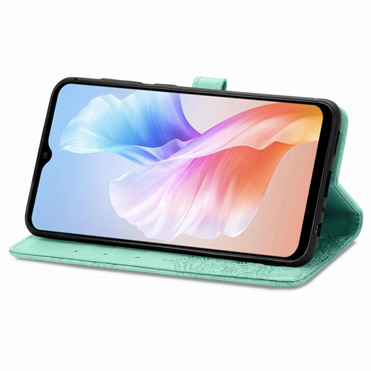 For DOOGEE X98 Pro / X98 Mandala Flower Embossed Leather Phone Case(Green) - Doogee Cases by PMC TechLife | Online Shopping South Africa | PMC TechLife | Buy Now Pay Later Mobicred