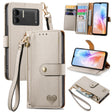 For DOOGEE X98 Pro / X98 Love Zipper Lanyard Leather Phone Case(White) - Doogee Cases by PMC TechLife | Online Shopping South Africa | PMC TechLife | Buy Now Pay Later Mobicred