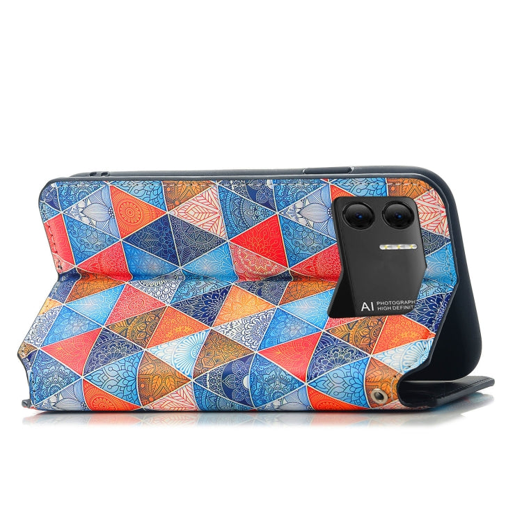 For DOOGEE X98 Pro / X98 CaseNeo Colorful Magnetic Leather Phone Case(Rhombus Mandala) - Doogee Cases by PMC TechLife | Online Shopping South Africa | PMC TechLife | Buy Now Pay Later Mobicred