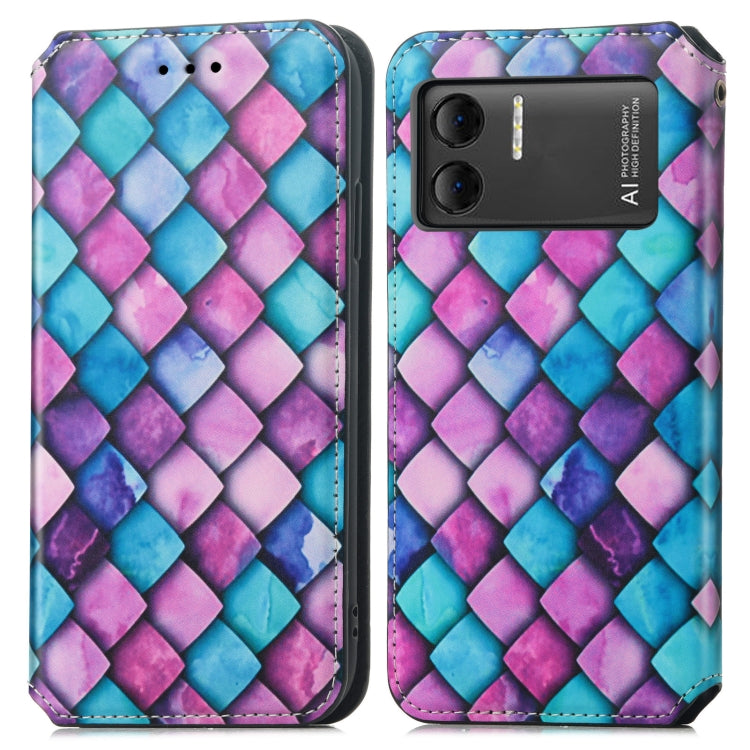 For DOOGEE X98 Pro / X98 CaseNeo Colorful Magnetic Leather Phone Case(Purple Scales) - Doogee Cases by PMC TechLife | Online Shopping South Africa | PMC TechLife | Buy Now Pay Later Mobicred