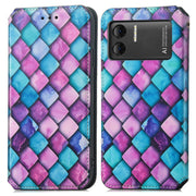 For DOOGEE X98 Pro / X98 CaseNeo Colorful Magnetic Leather Phone Case(Purple Scales)