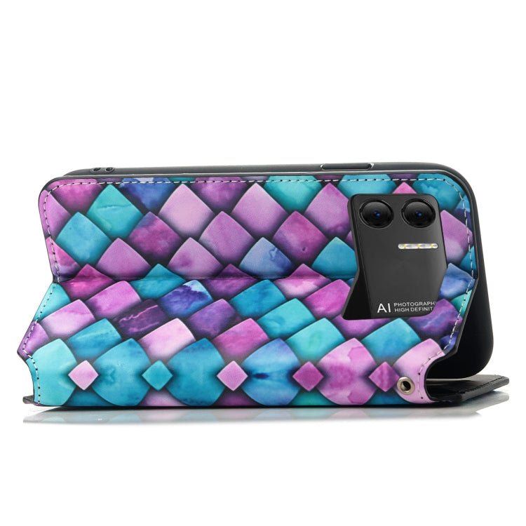 For DOOGEE X98 Pro / X98 CaseNeo Colorful Magnetic Leather Phone Case(Purple Scales) - Doogee Cases by PMC TechLife | Online Shopping South Africa | PMC TechLife | Buy Now Pay Later Mobicred
