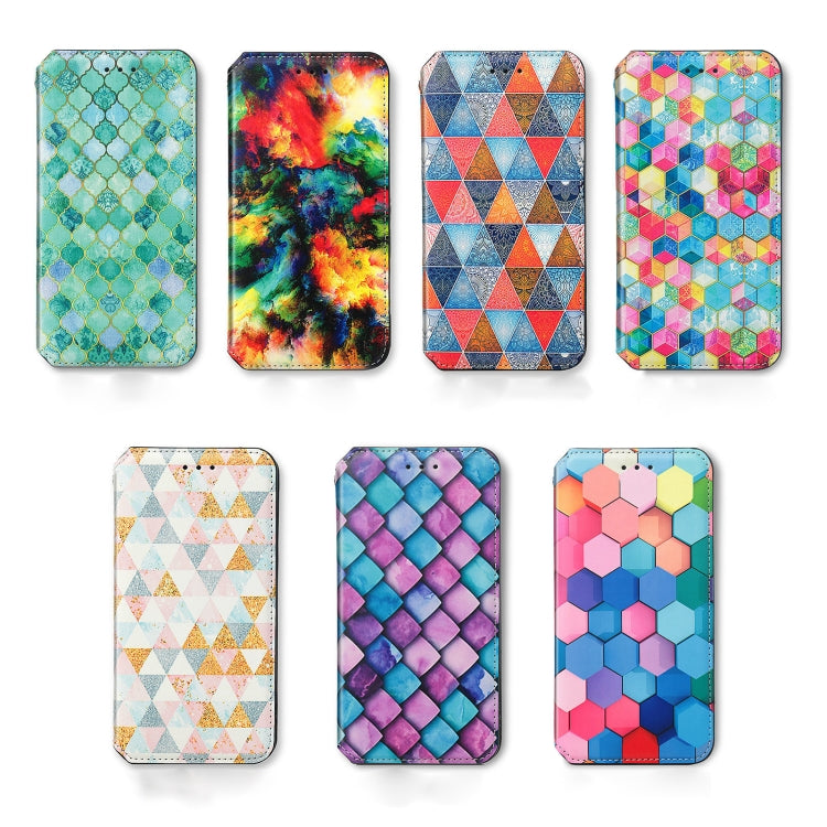 For DOOGEE X98 Pro / X98 CaseNeo Colorful Magnetic Leather Phone Case(Rhombus Mandala) - Doogee Cases by PMC TechLife | Online Shopping South Africa | PMC TechLife | Buy Now Pay Later Mobicred