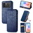 For DOOGEE X98 Pro / X98 Cubic Grid Pressed Magnetic Leather Phone Case(Bule) - Doogee Cases by PMC TechLife | Online Shopping South Africa | PMC TechLife | Buy Now Pay Later Mobicred