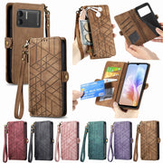 For DOOGEE X98 Pro / X98 Geometric Zipper Wallet Side Buckle Leather Phone Case(Pink)