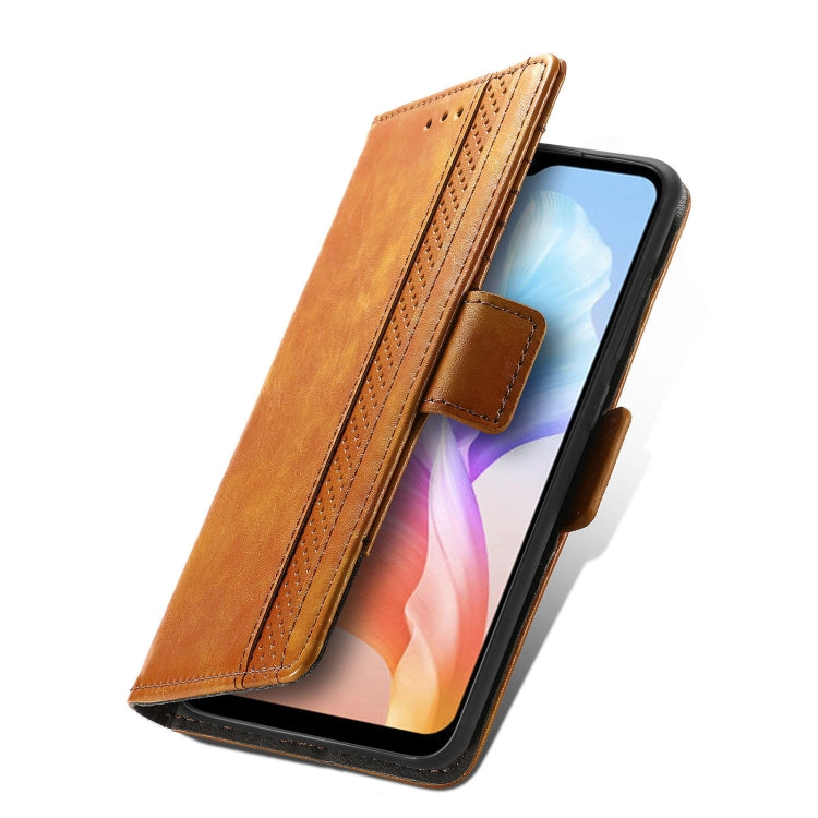 For DOOGEE X98 Pro / X98 CaseNeo Splicing Dual Magnetic Buckle Leather Phone Case(Khaki) - Doogee Cases by PMC TechLife | Online Shopping South Africa | PMC TechLife | Buy Now Pay Later Mobicred