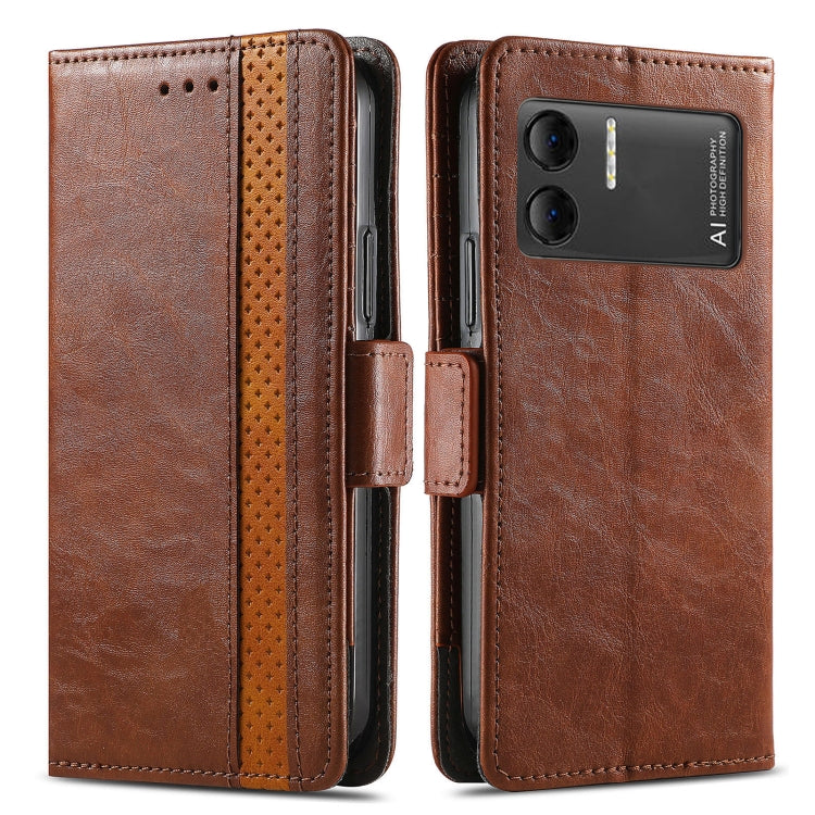 For DOOGEE X98 Pro / X98 CaseNeo Splicing Dual Magnetic Buckle Leather Phone Case(Brown) - Doogee Cases by PMC TechLife | Online Shopping South Africa | PMC TechLife | Buy Now Pay Later Mobicred