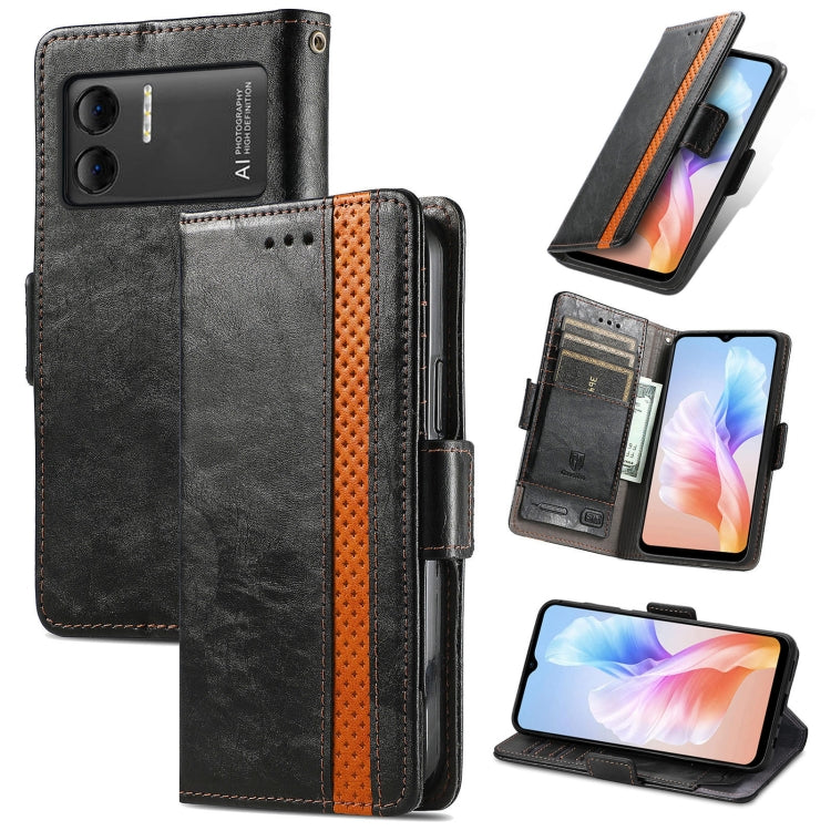 For DOOGEE X98 Pro / X98 CaseNeo Splicing Dual Magnetic Buckle Leather Phone Case(Black) - Doogee Cases by PMC TechLife | Online Shopping South Africa | PMC TechLife | Buy Now Pay Later Mobicred