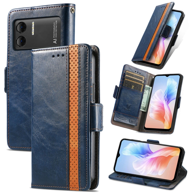 For DOOGEE X98 Pro / X98 CaseNeo Splicing Dual Magnetic Buckle Leather Phone Case(Blue) - Doogee Cases by PMC TechLife | Online Shopping South Africa | PMC TechLife | Buy Now Pay Later Mobicred
