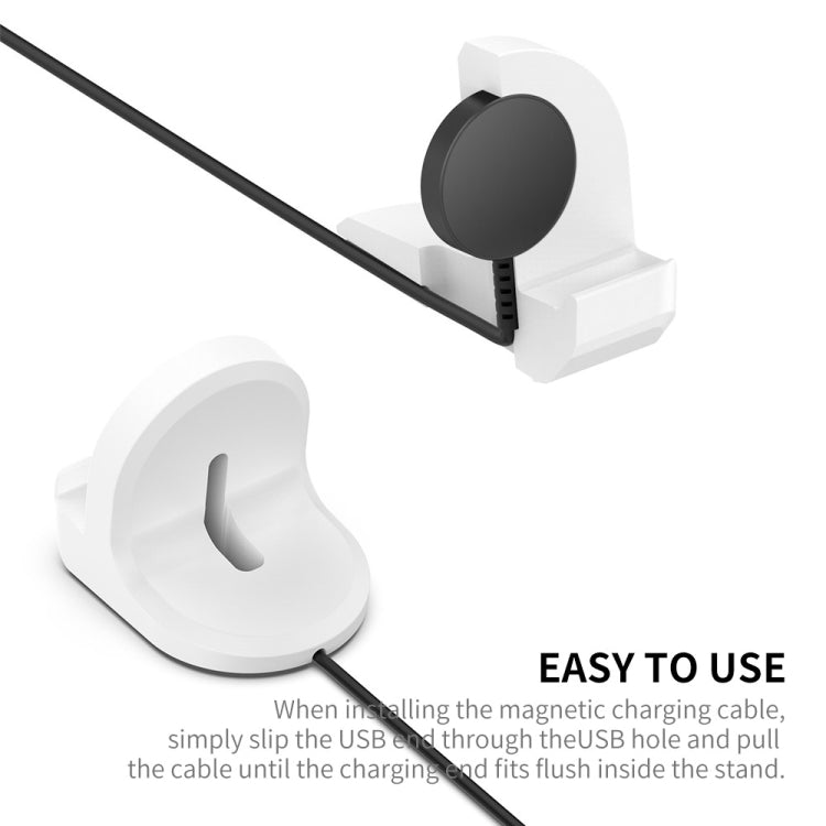 For Samsung Galaxy Watch6 / Watch6 Classic / Watch5 / Watch5 Pro JUNSUNMAY Silicone Charger Stand Non-Slip Base(White) - Charger by JUNSUNMAY | Online Shopping South Africa | PMC TechLife | Buy Now Pay Later Mobicred