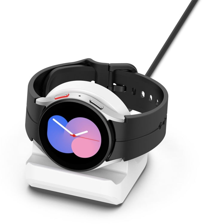 For Samsung Galaxy Watch6 / Watch6 Classic / Watch5 / Watch5 Pro JUNSUNMAY Silicone Charger Stand Non-Slip Base(White) - Charger by JUNSUNMAY | Online Shopping South Africa | PMC TechLife | Buy Now Pay Later Mobicred