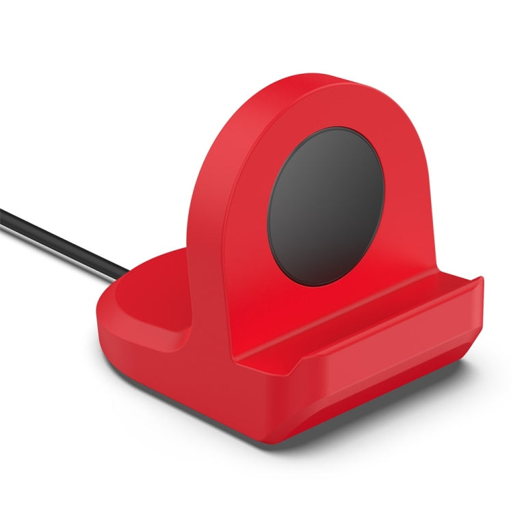 For Samsung Galaxy Watch6 / Watch6 Classic / Watch5 / Watch5 Pro JUNSUNMAY Silicone Charger Stand Non-Slip Base(Red)