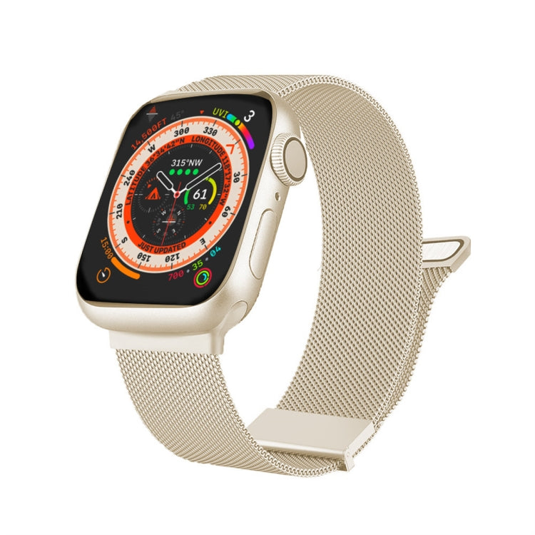 For Apple Watch 8 41mm Milan Double Magnetic Steel Mesh Watch Band(Starlight Color) - free shipping - PMC TechLife - Order now!