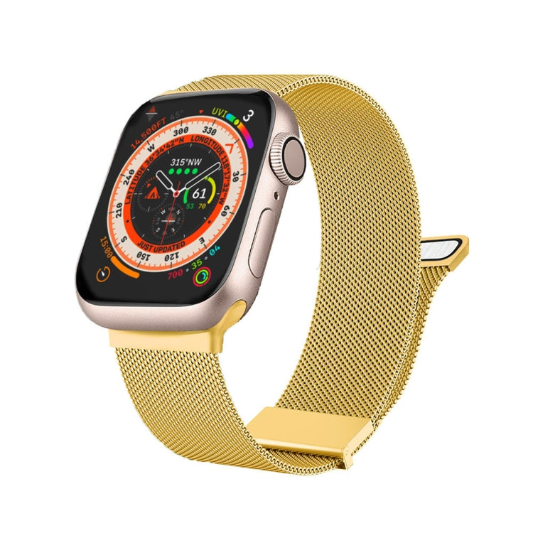 For Apple Watch 8 41mm Milan Double Magnetic Steel Mesh Watch Band(Gold) - free shipping - PMC TechLife - Order now!