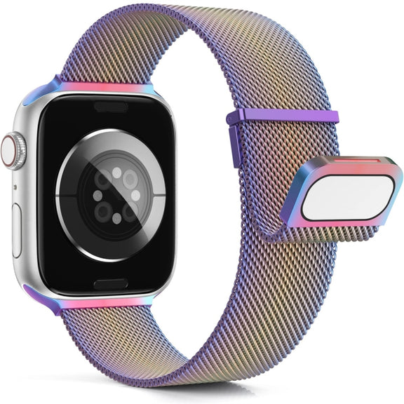 For Apple Watch 8 41mm Milan Double Magnetic Steel Mesh Watch Band(Color)