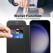 For Samsung Galaxy S25+ 5G Shield MagSafe RFID Anti-theft Rhombus Leather Phone Case(Black)