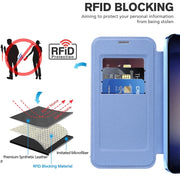 For Samsung Galaxy S25+ 5G Shield MagSafe RFID Anti-theft Rhombus Leather Phone Case(Blue)