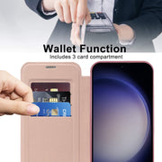 For Samsung Galaxy S25+ 5G Shield MagSafe RFID Anti-theft Rhombus Leather Phone Case(Pink)
