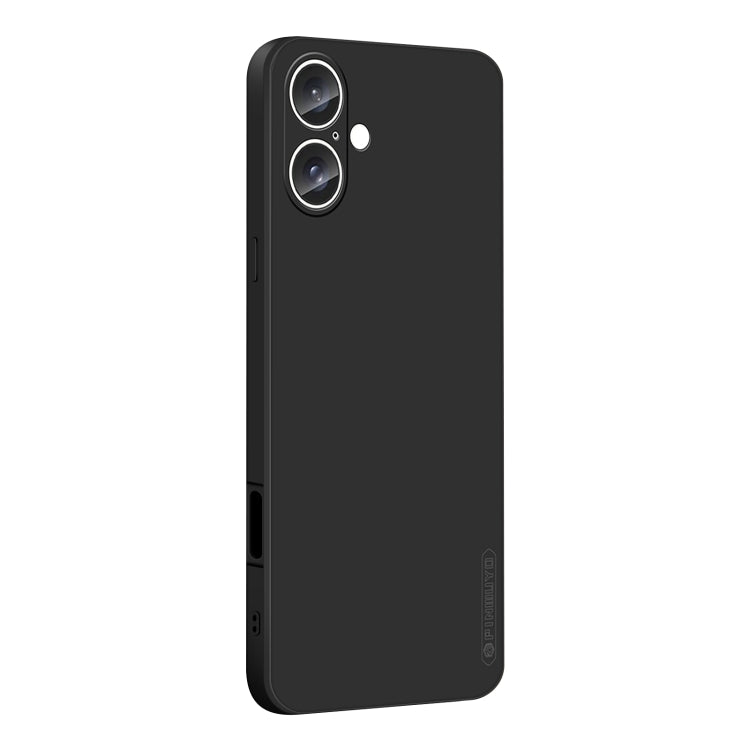 For iPhone 16 PINWUYO Sense Series Liquid Silicone TPU Phone Case(Black) - iPhone 16 Cases by PINWUYO | Online Shopping South Africa | PMC TechLife | Buy Now Pay Later Mobicred
