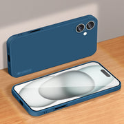 For iPhone 16 PINWUYO Sense Series Liquid Silicone TPU Phone Case(Blue)