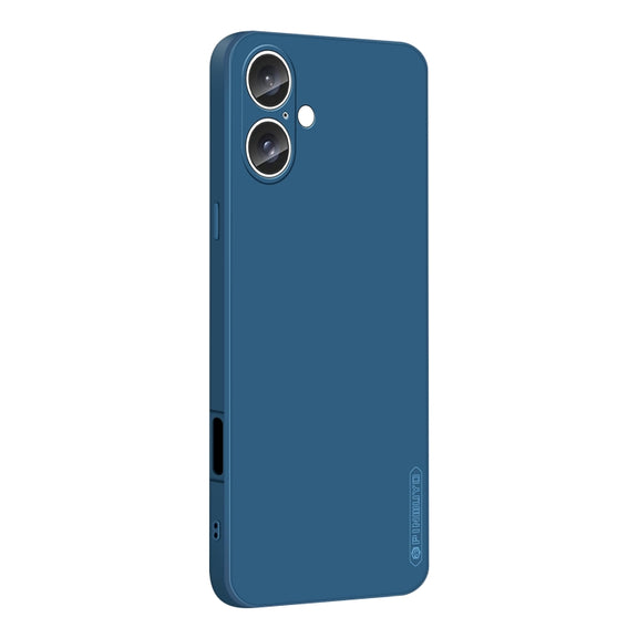For iPhone 16 PINWUYO Sense Series Liquid Silicone TPU Phone Case(Blue)