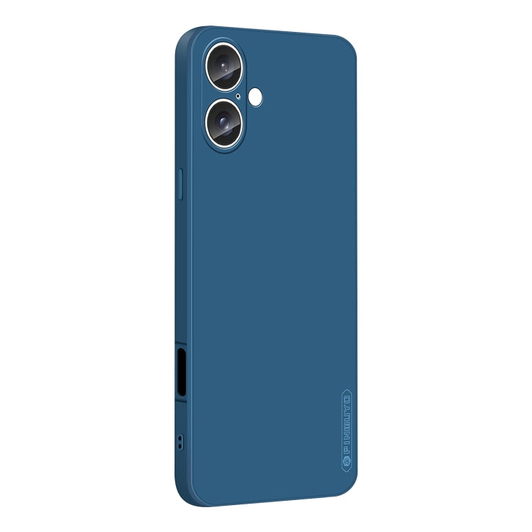 For iPhone 16 PINWUYO Sense Series Liquid Silicone TPU Phone Case(Blue) - iPhone 16 Cases by PINWUYO | Online Shopping South Africa | PMC TechLife | Buy Now Pay Later Mobicred