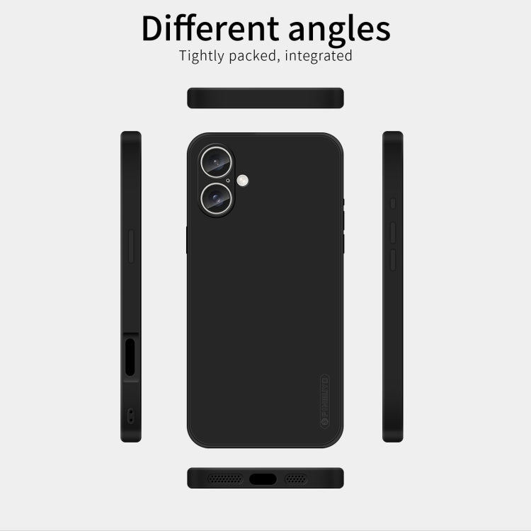 For iPhone 16 Plus PINWUYO Sense Series Liquid Silicone TPU Phone Case(Black)