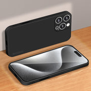 For iPhone 16 Pro PINWUYO Sense Series Liquid Silicone TPU Phone Case(Black)