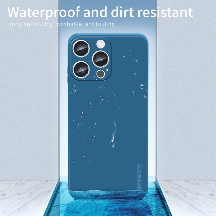 For iPhone 16 Pro PINWUYO Sense Series Liquid Silicone TPU Phone Case(Black)