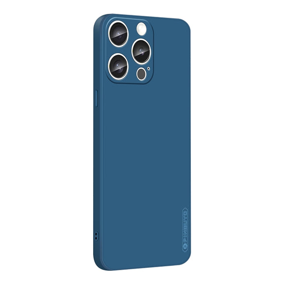 For iPhone 16 Pro PINWUYO Sense Series Liquid Silicone TPU Phone Case(Blue)