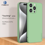 For iPhone 16 Pro PINWUYO Sense Series Liquid Silicone TPU Phone Case(Green)