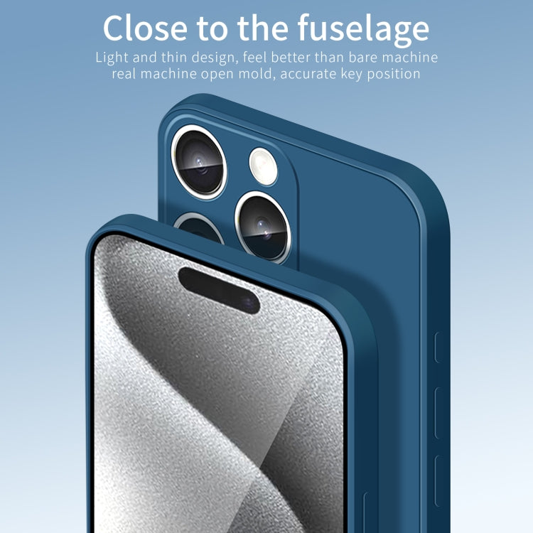 For iPhone 16 Pro Max PINWUYO Sense Series Liquid Silicone TPU Phone Case(Black)