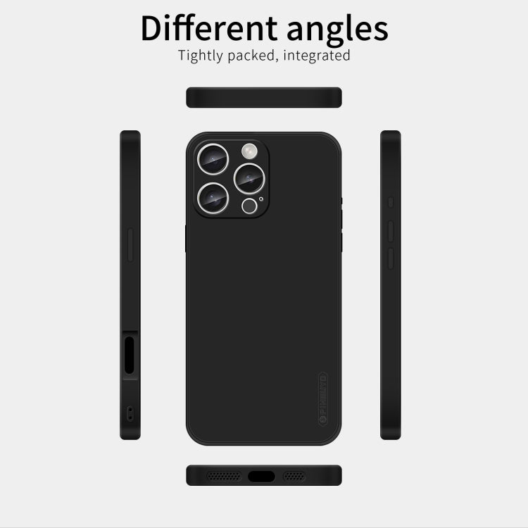 For iPhone 16 Pro Max PINWUYO Sense Series Liquid Silicone TPU Phone Case(Black)