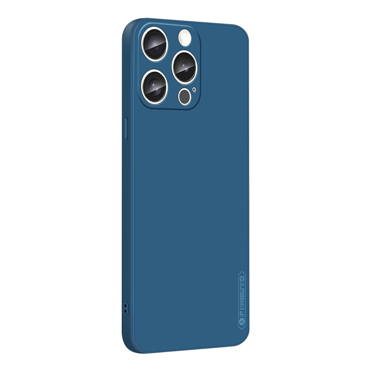 For iPhone 16 Pro Max PINWUYO Sense Series Liquid Silicone TPU Phone Case(Blue) - iPhone 16 Pro Max Cases by PINWUYO | Online Shopping South Africa | PMC TechLife | Buy Now Pay Later Mobicred