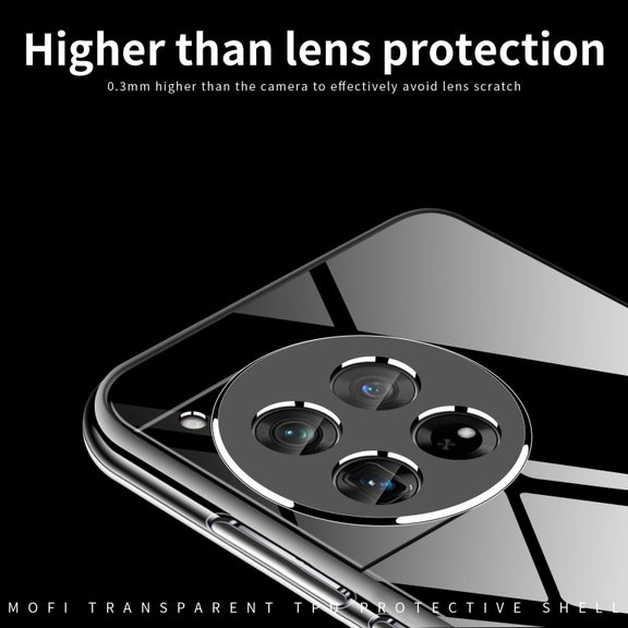 For OnePlus Ace 3 MOFI Ming Series Transparent Ultra-thin TPU Phone Case(Transparent)